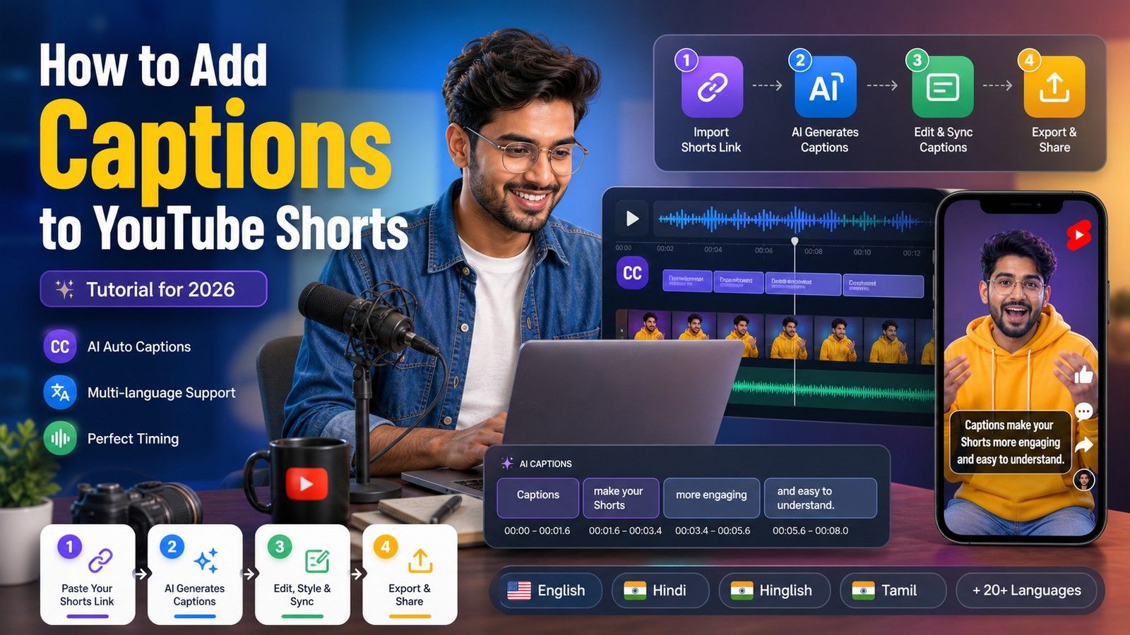 add captions to YouTube Shorts: Complete Creator Guide | CapsAI