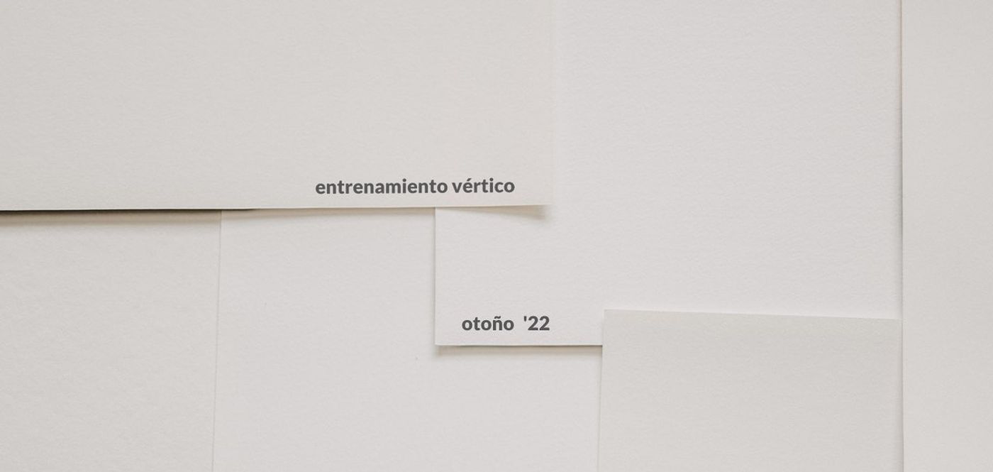 cartel de Entrenamiento Vértico Otoño '22 — Vértico