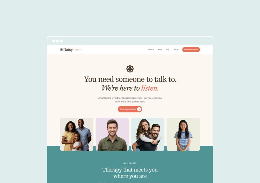 Daisy website preview
