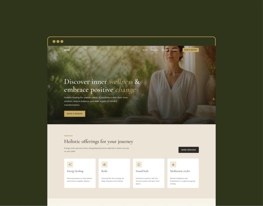 Soleil website preview