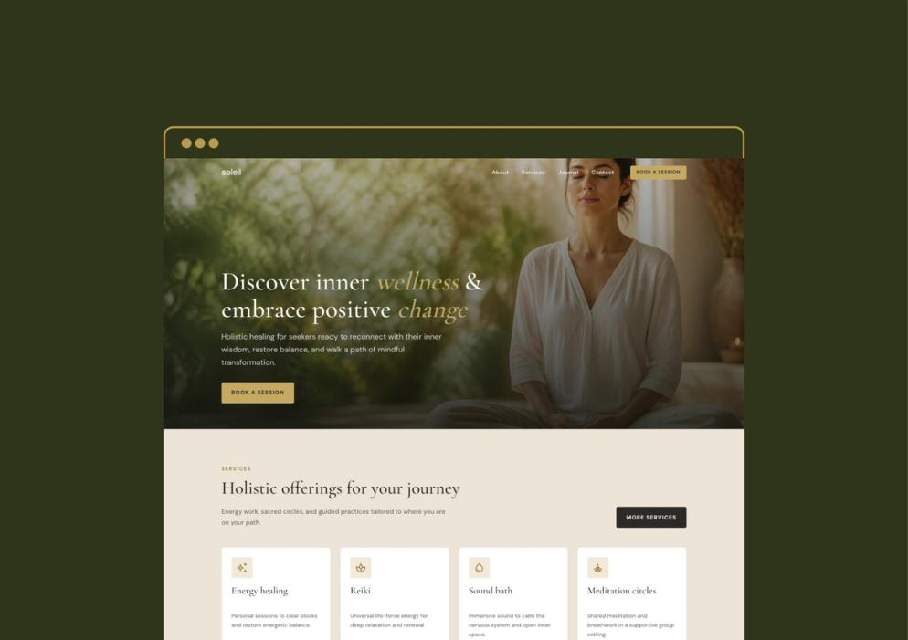 Soleil website preview
