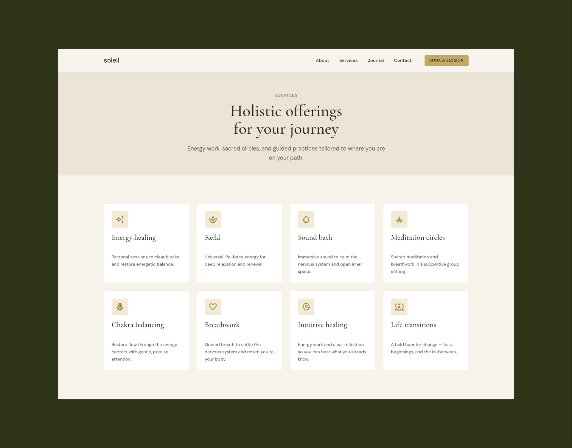 Soleil website 3