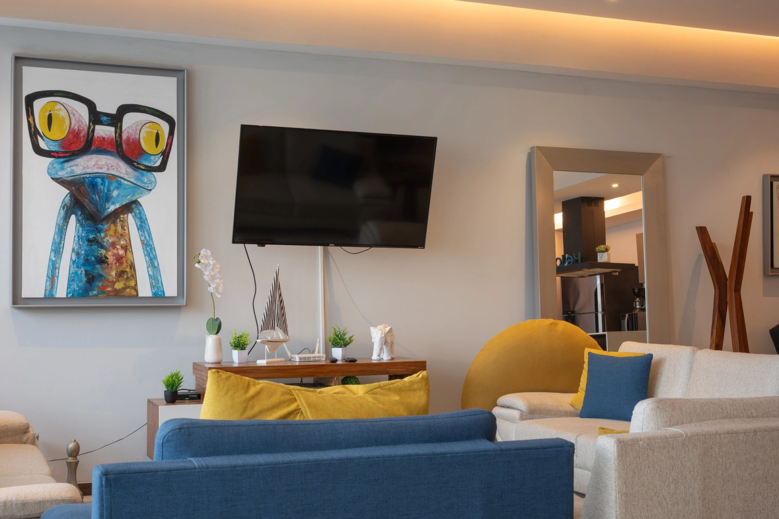 Living room and TV