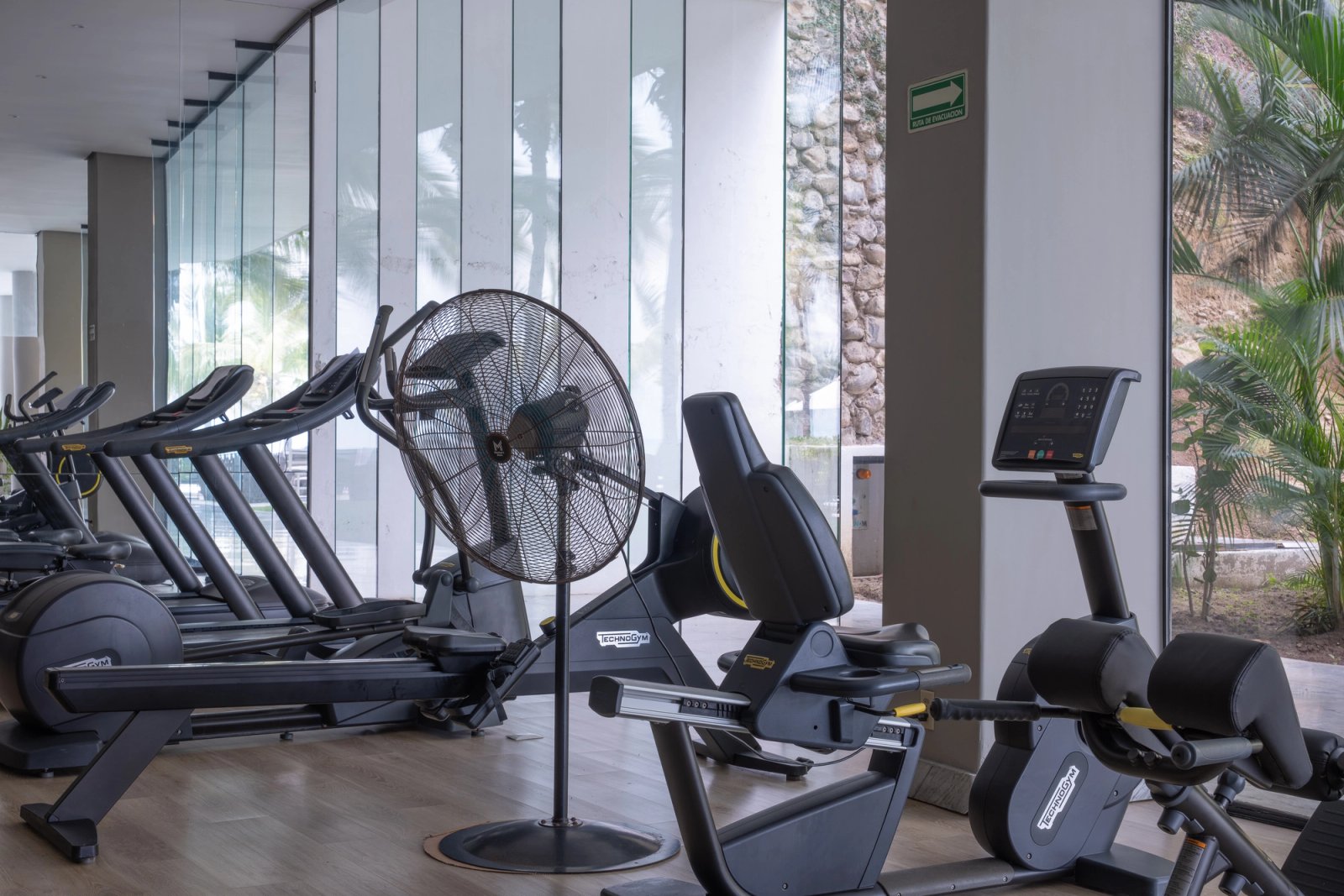 Fitness center, cardio area