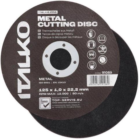 ITALKO Metal Cutting Discs 125 × 1.0 × 22.2mm - 10 Pack