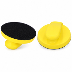ITALKO Round Hook-and-Loop Sanding Block 125mm, 125mm · Yellow · Loose thumbnail 1