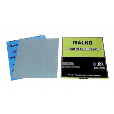 ITALKO Wet & Dry Silicon Carbide Sandpaper Sheets 230 × 280mm – 50 Pack