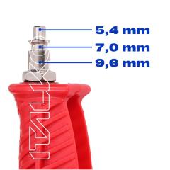 ITALKO Air Blow Gun Kit with 5m Coiled Hose and T-Piece, Red · Blister thumbnail 3