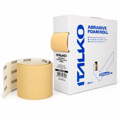 ITALKO Foam-Backed Sanding Roll – 115mm × 25m