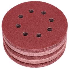 ITALKO Red 125mm 8-Hole Hook-and-Loop Sanding Discs – 50 Pack, 125 mm, P36 · Red thumbnail 2