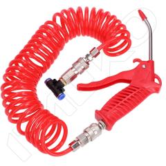 ITALKO Air Blow Gun Kit with 5m Coiled Hose and T-Piece, Red · Blister thumbnail 5