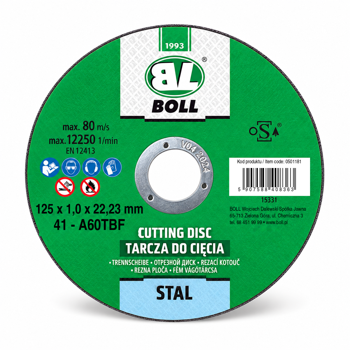 BOLL Cutting Discs 125mm, Steel , 1.0mm , 50PCS · Pack