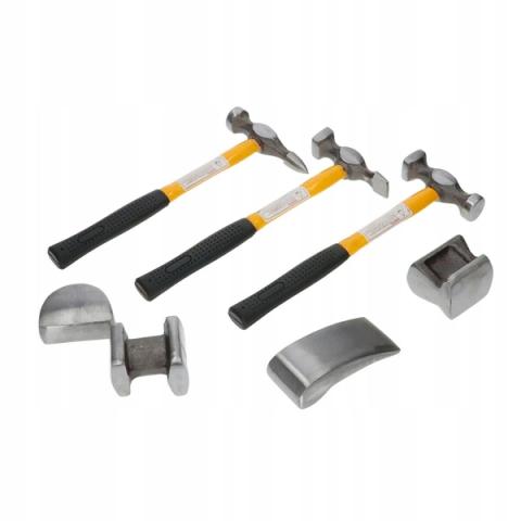 SICCO Tools 7-Piece Panel Beating Hammer & Dolly Set