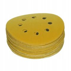 ITALKO Yellow 125mm 8-Hole Hook-and-Loop Sanding Discs – 50 Pack, P80 · Yellow thumbnail 3