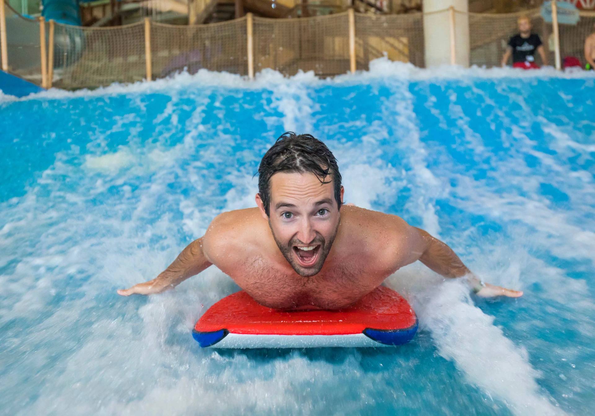 Surfing at Avalanche Bay