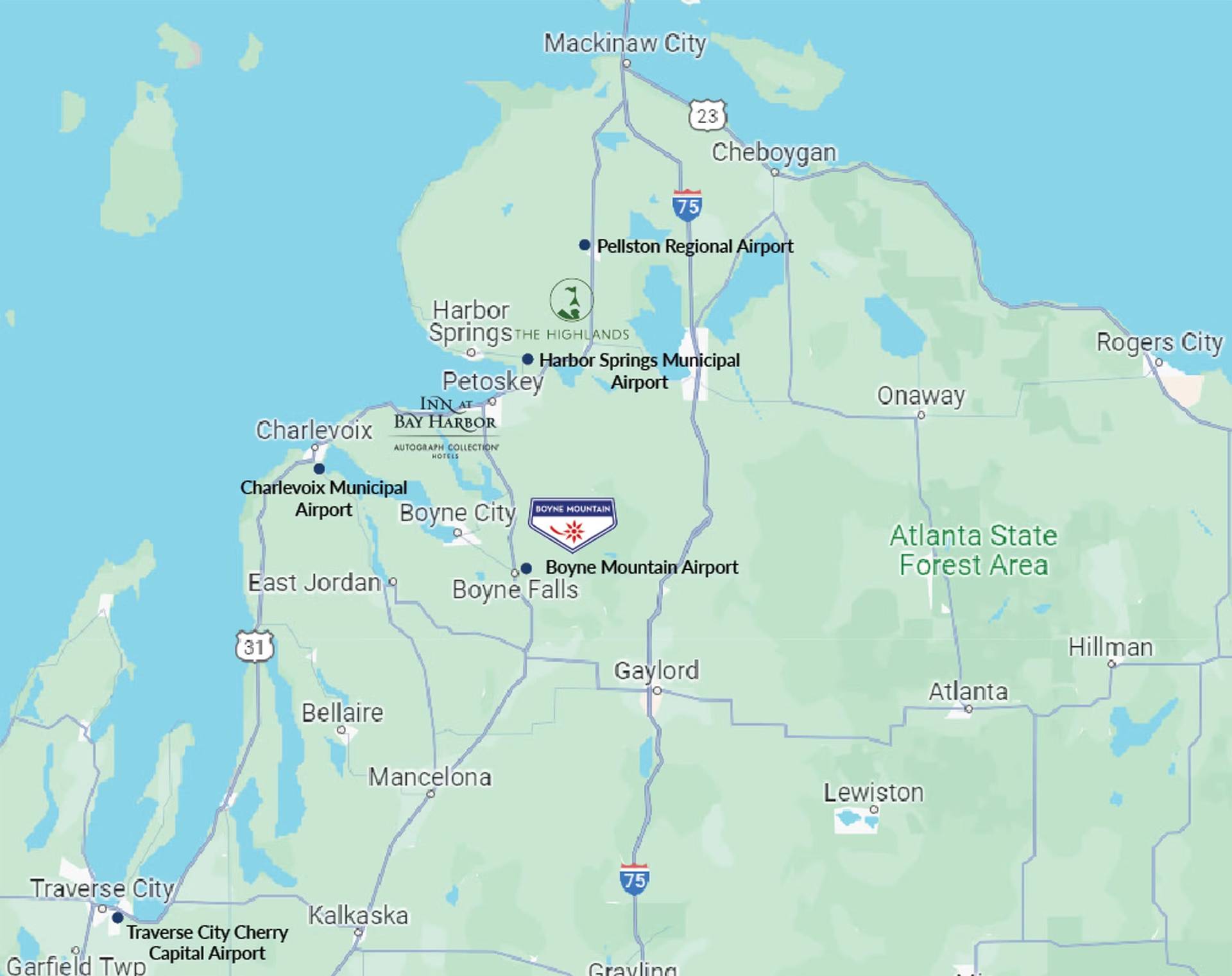 Map of Resorts & Airports