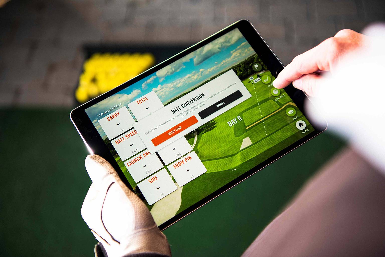 Guy on Trackman iPad app