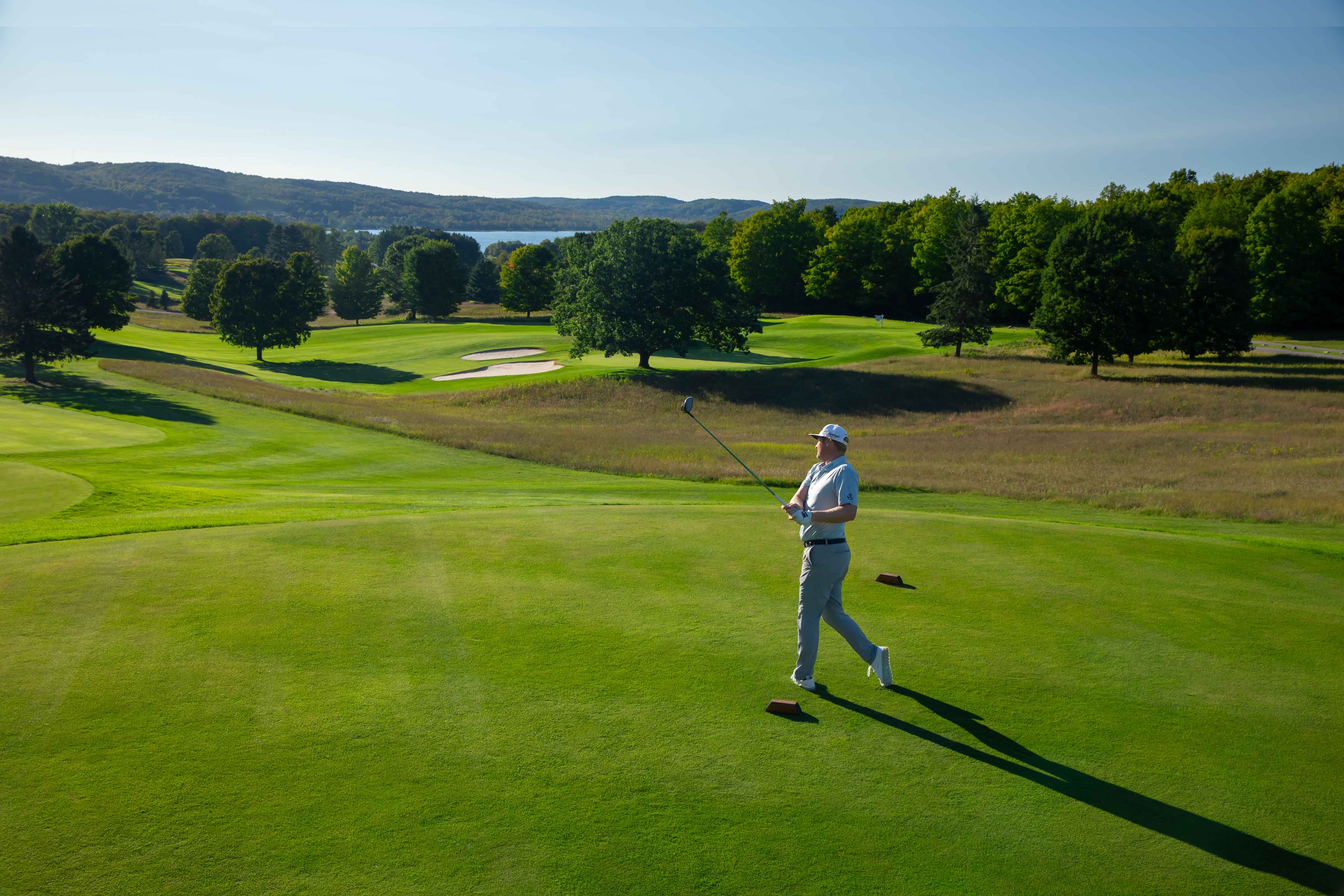 Man golfing at Boyne Mountain