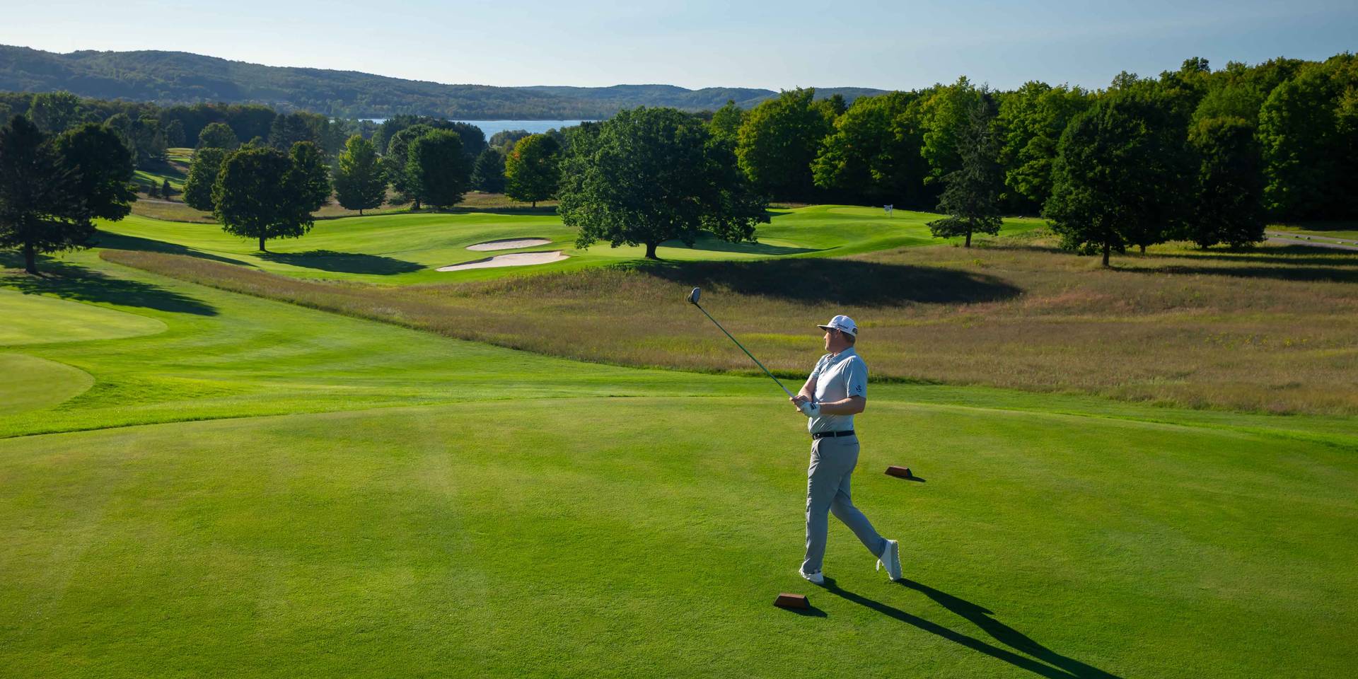 Man golfing at Boyne Mountain