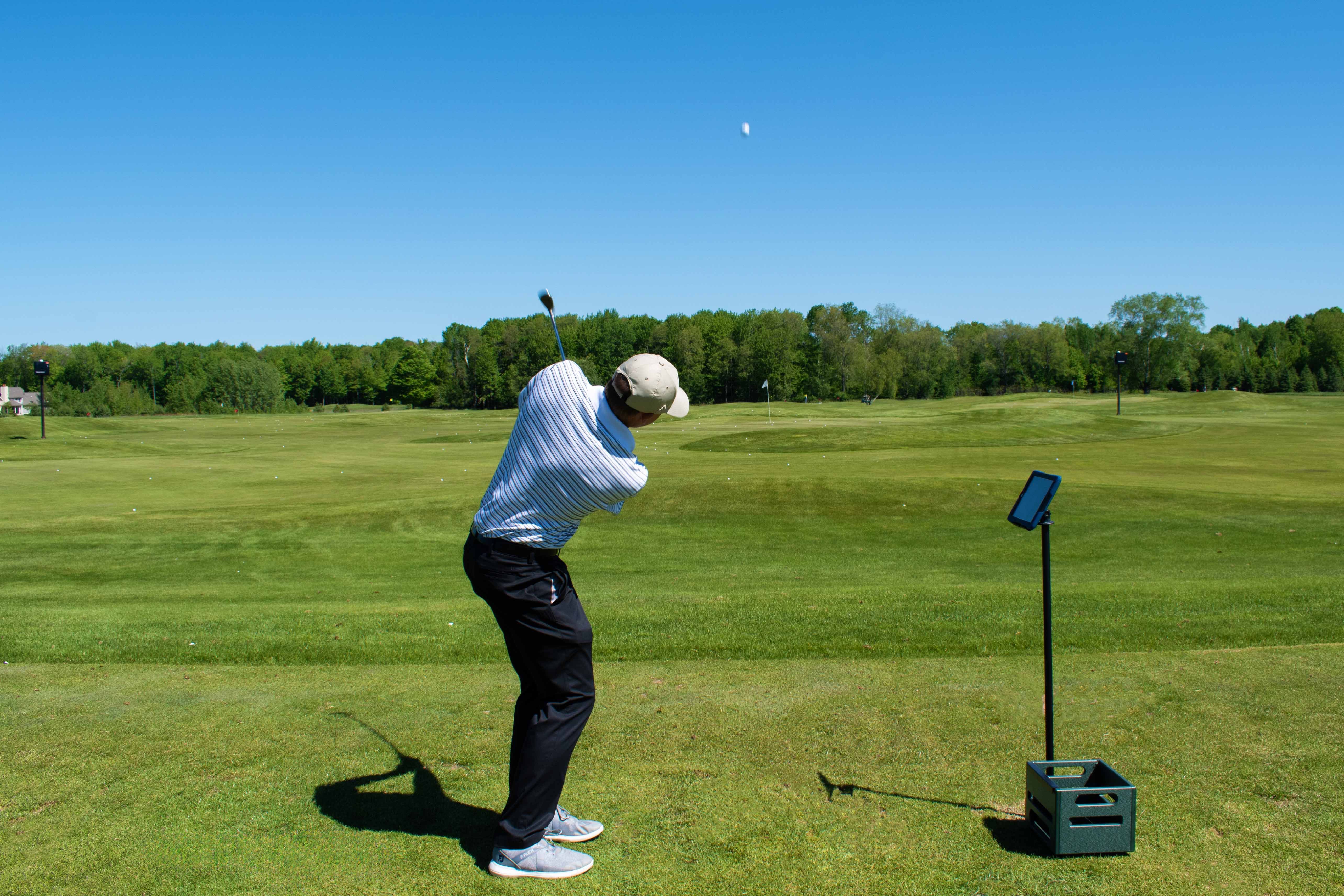 Man on TrackMan Range