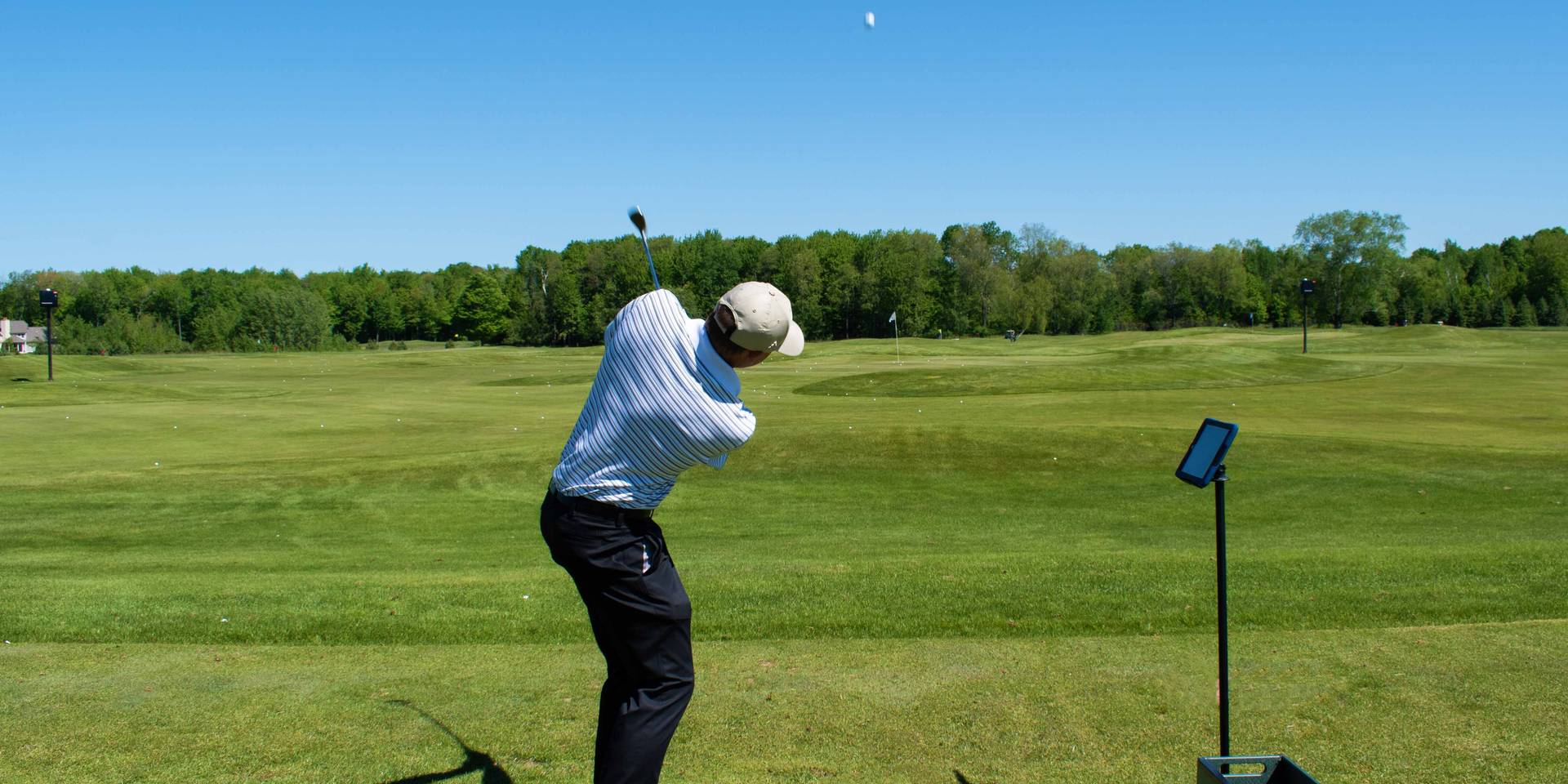 Man on TrackMan Range