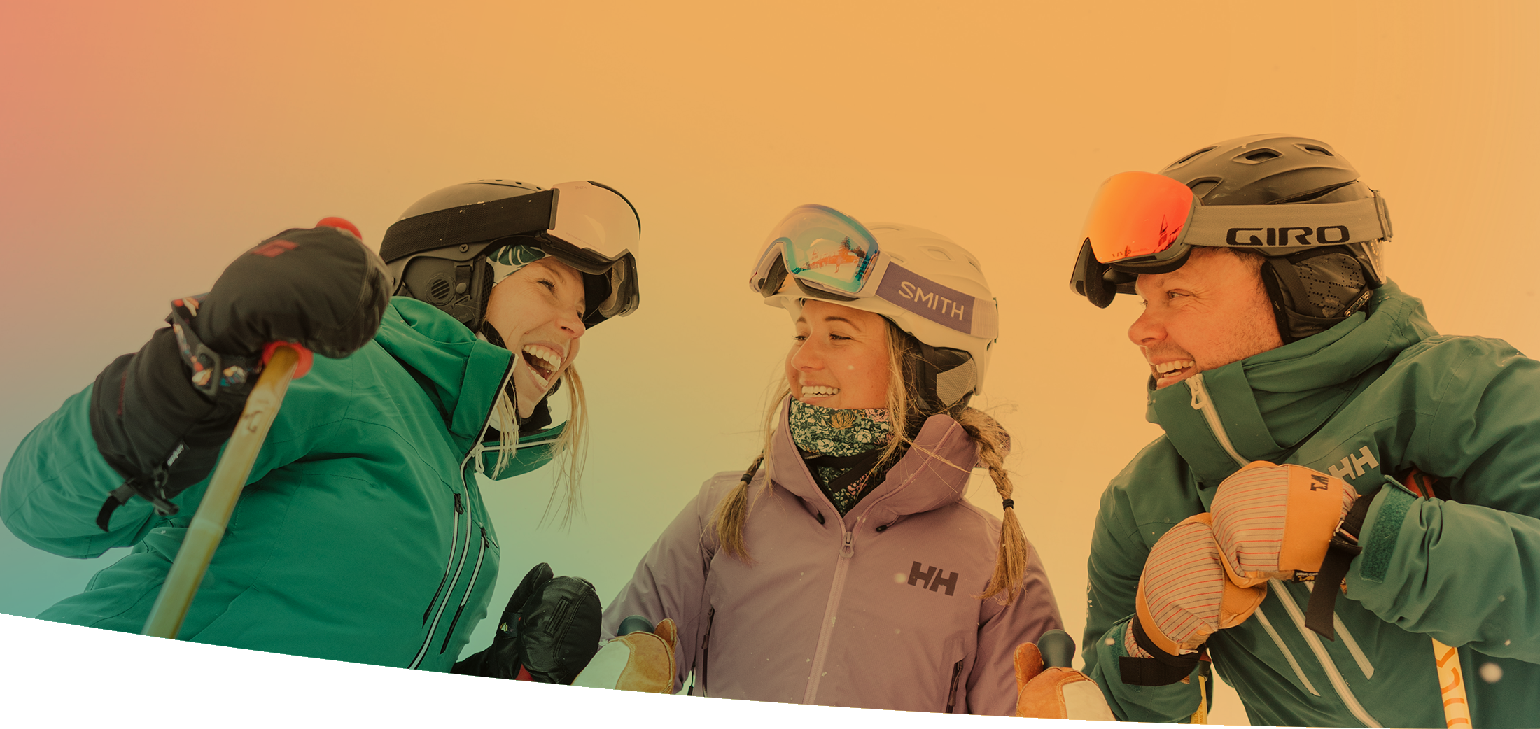 friends at ski resort