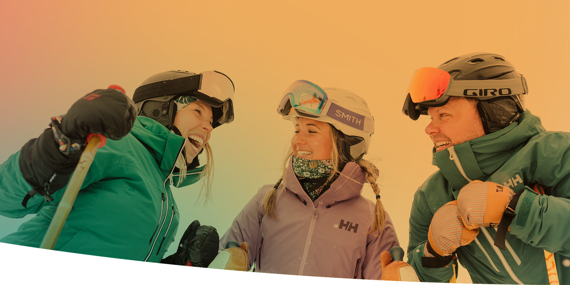 friends at ski resort