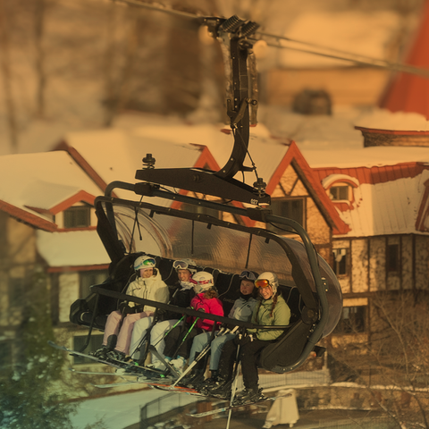 group of kids riding camelot 6