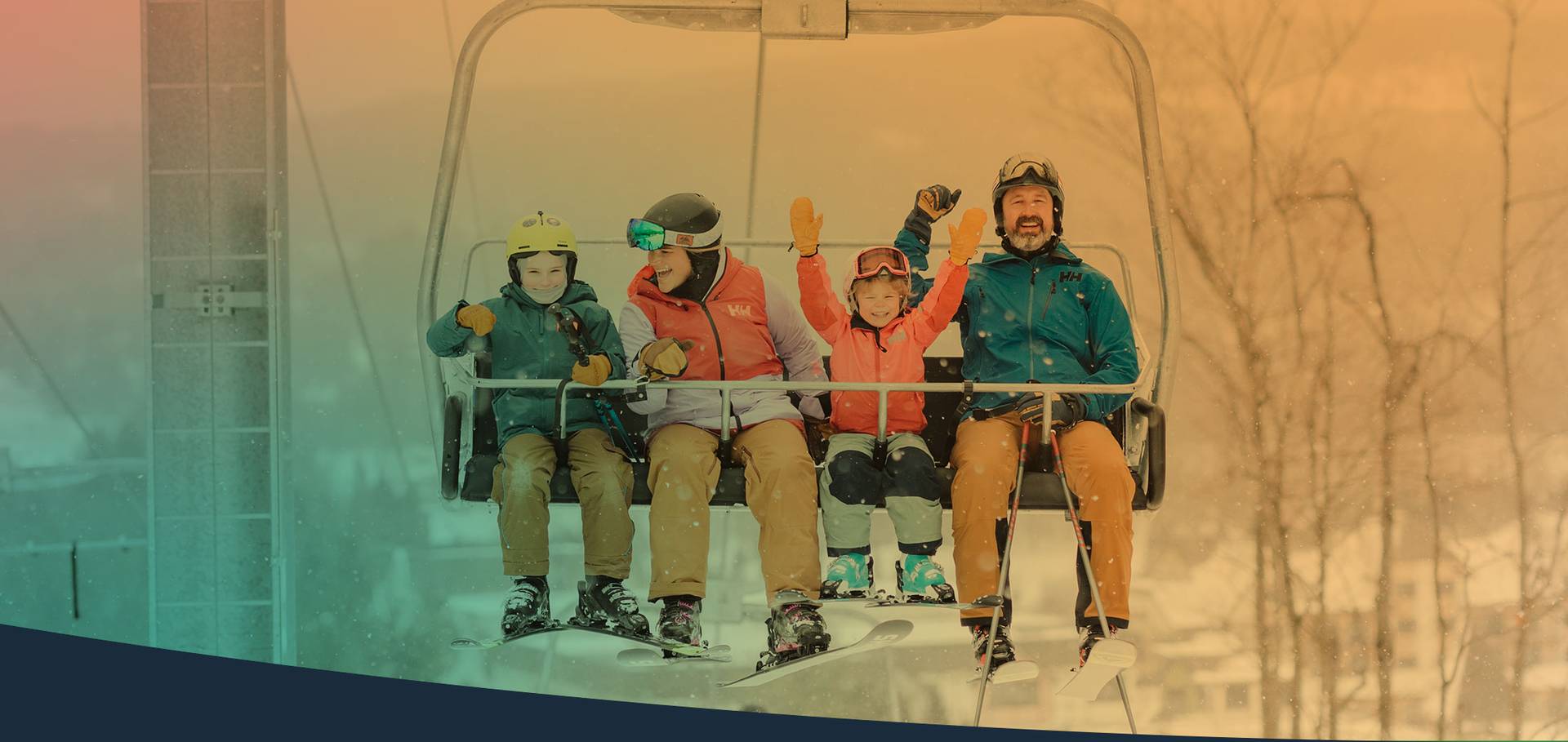 couple walking at summit of mountain