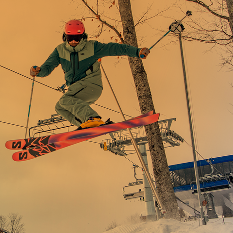 guy ripping down slope