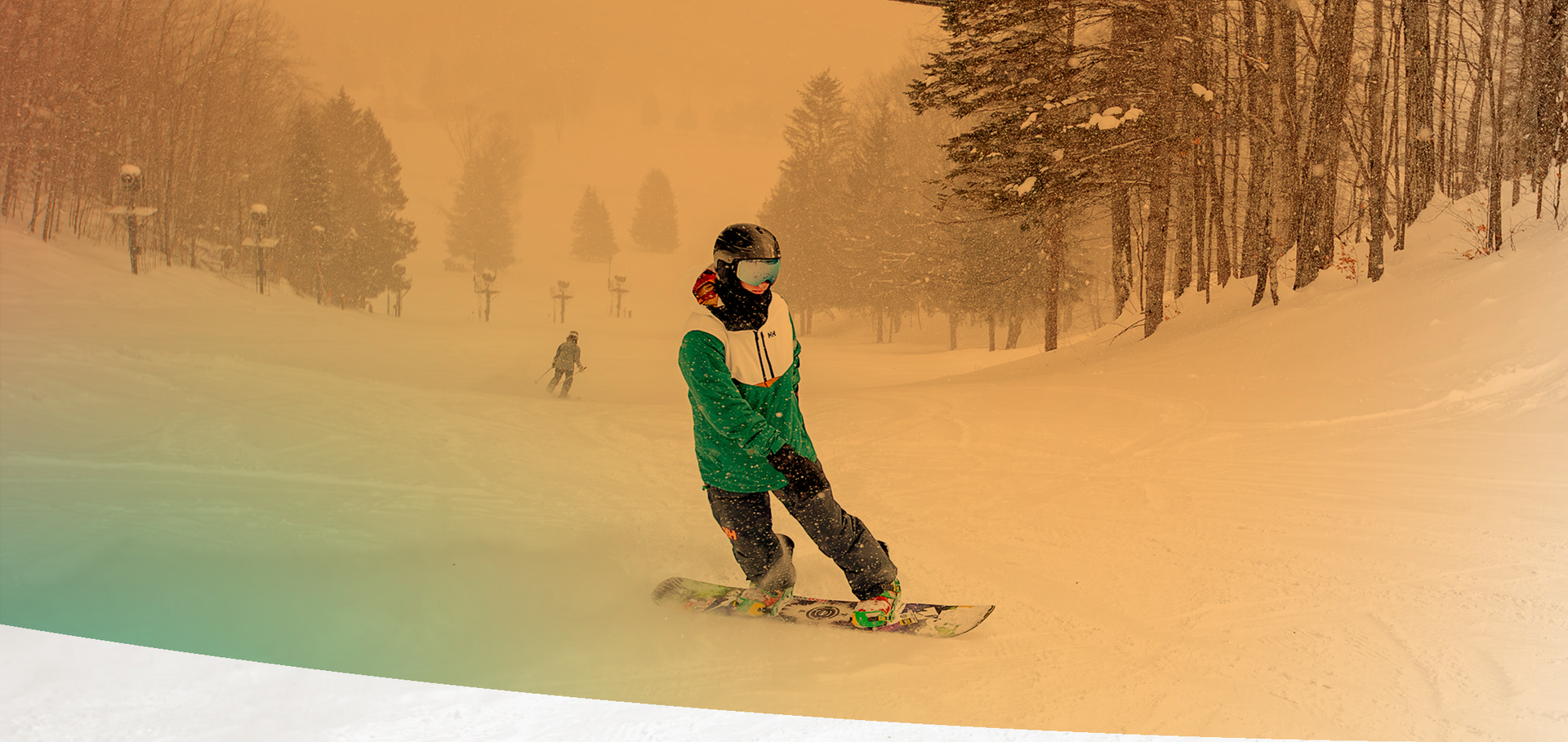 friends laughing on a powder day