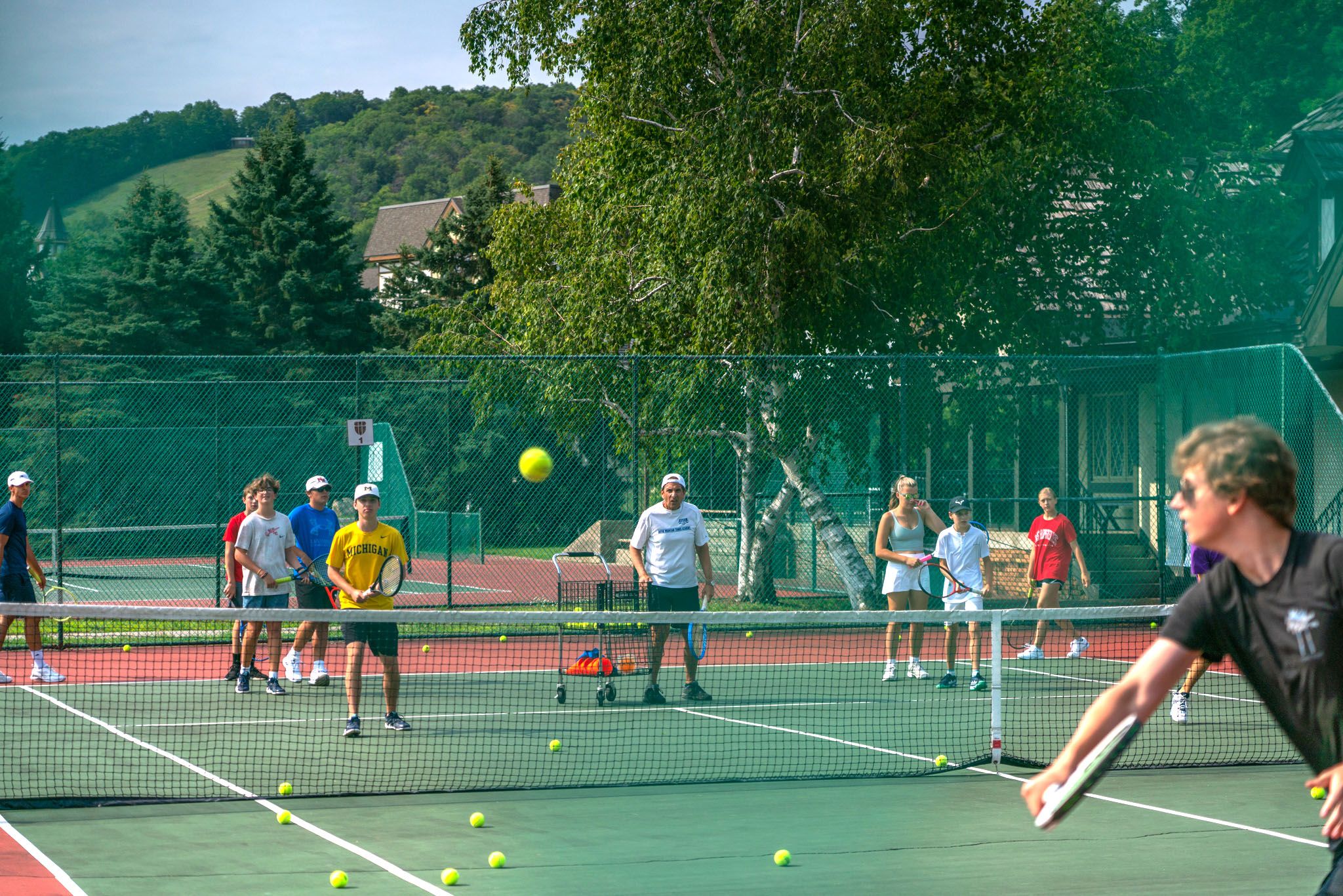 Summer Tennis Academy students