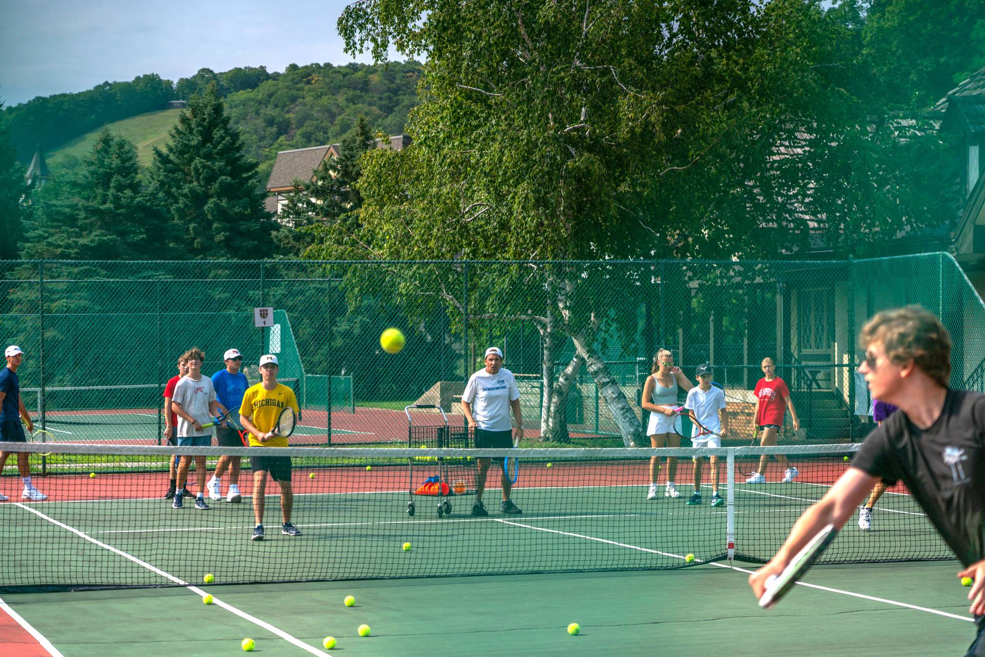Summer Tennis Academy students