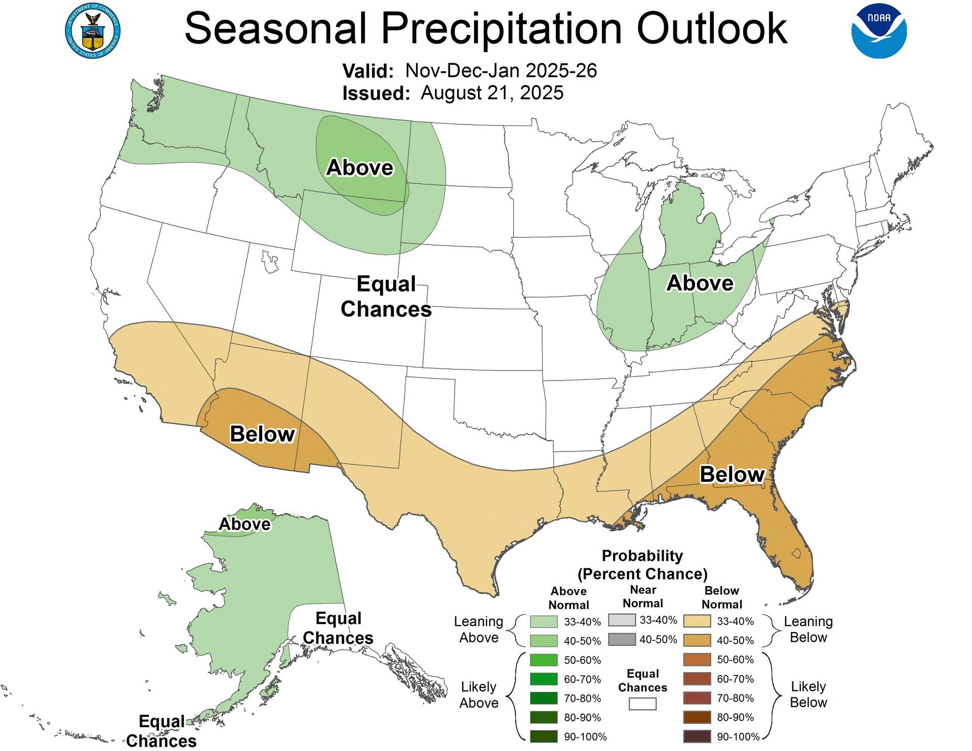 NOAA Seasonal Precipitation Outlook