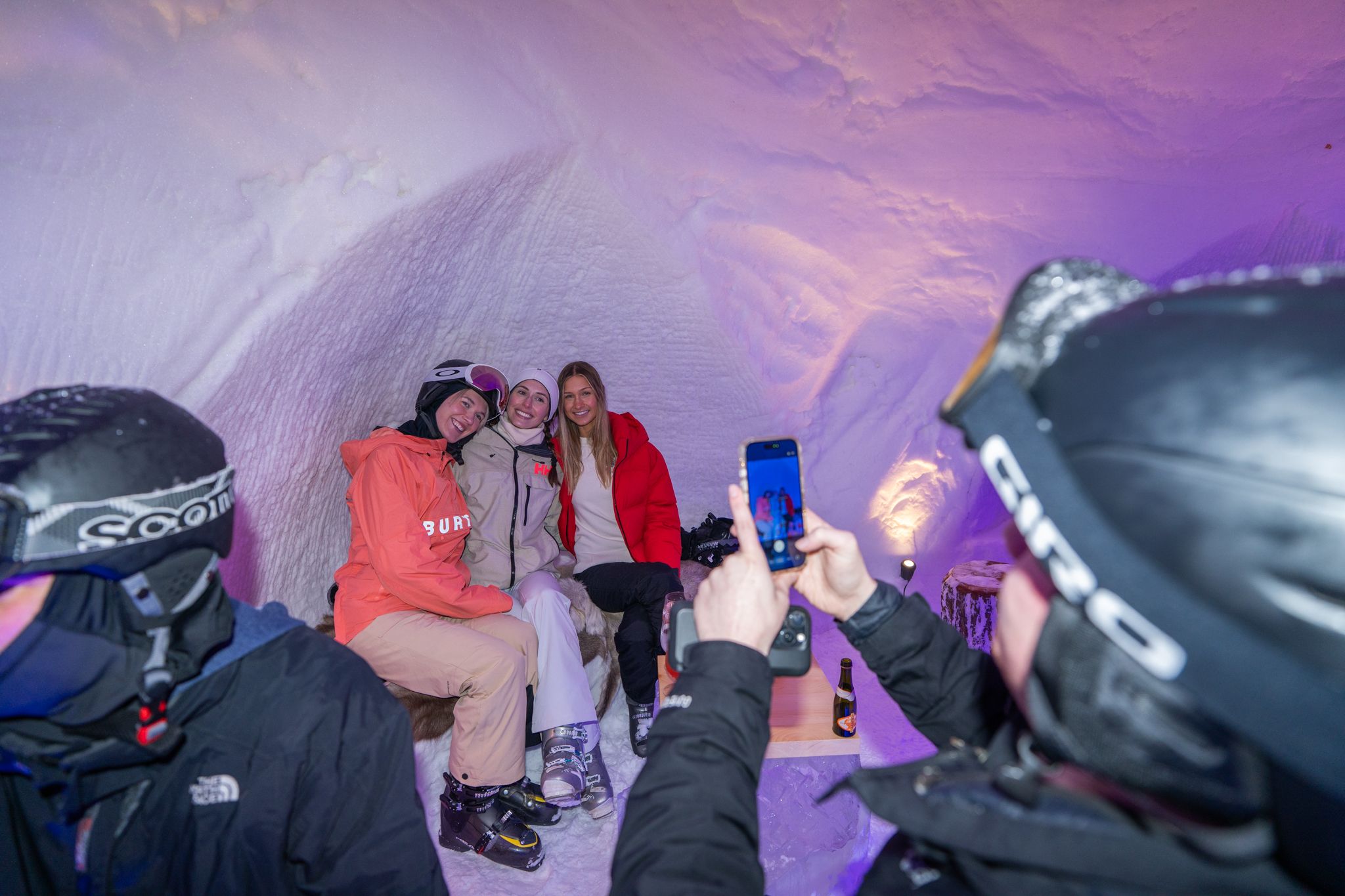 Ladies hanging out in Iglu Boyne Mountain