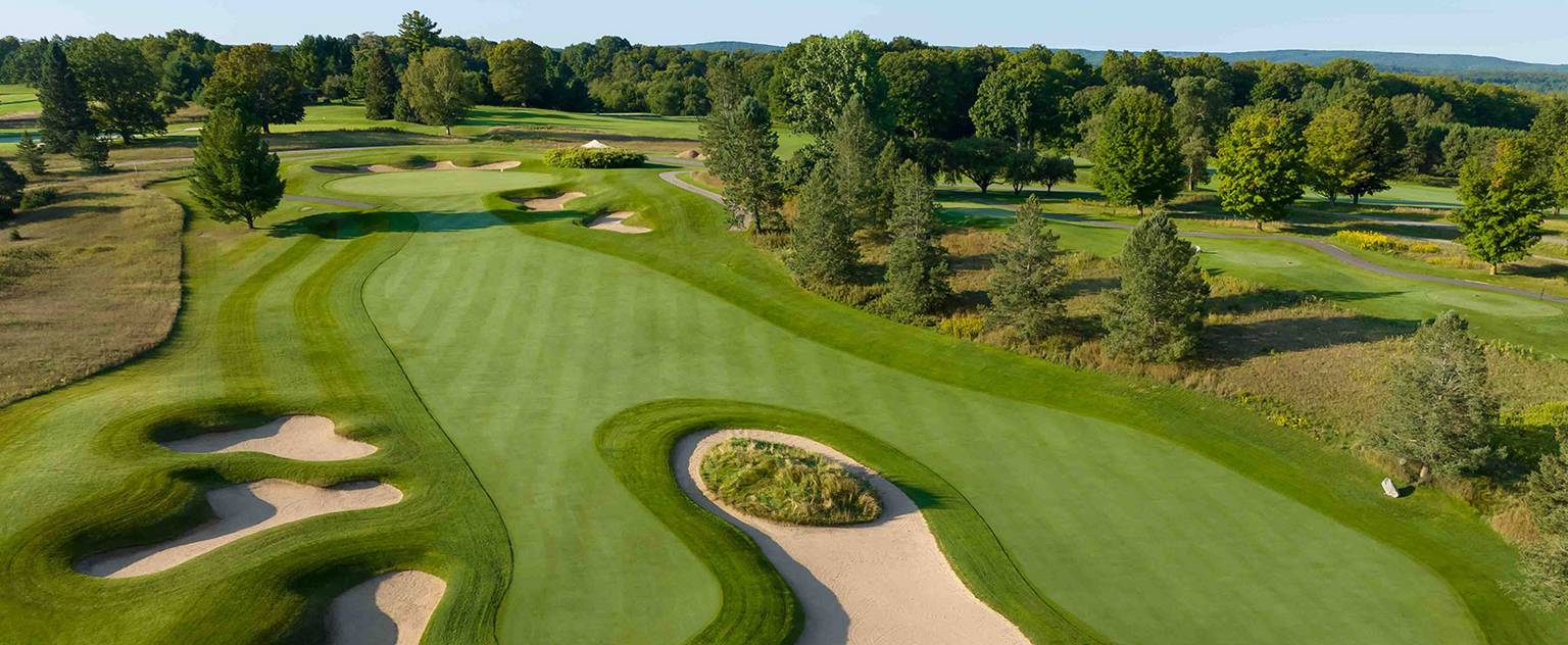 Aerial picture of golf course