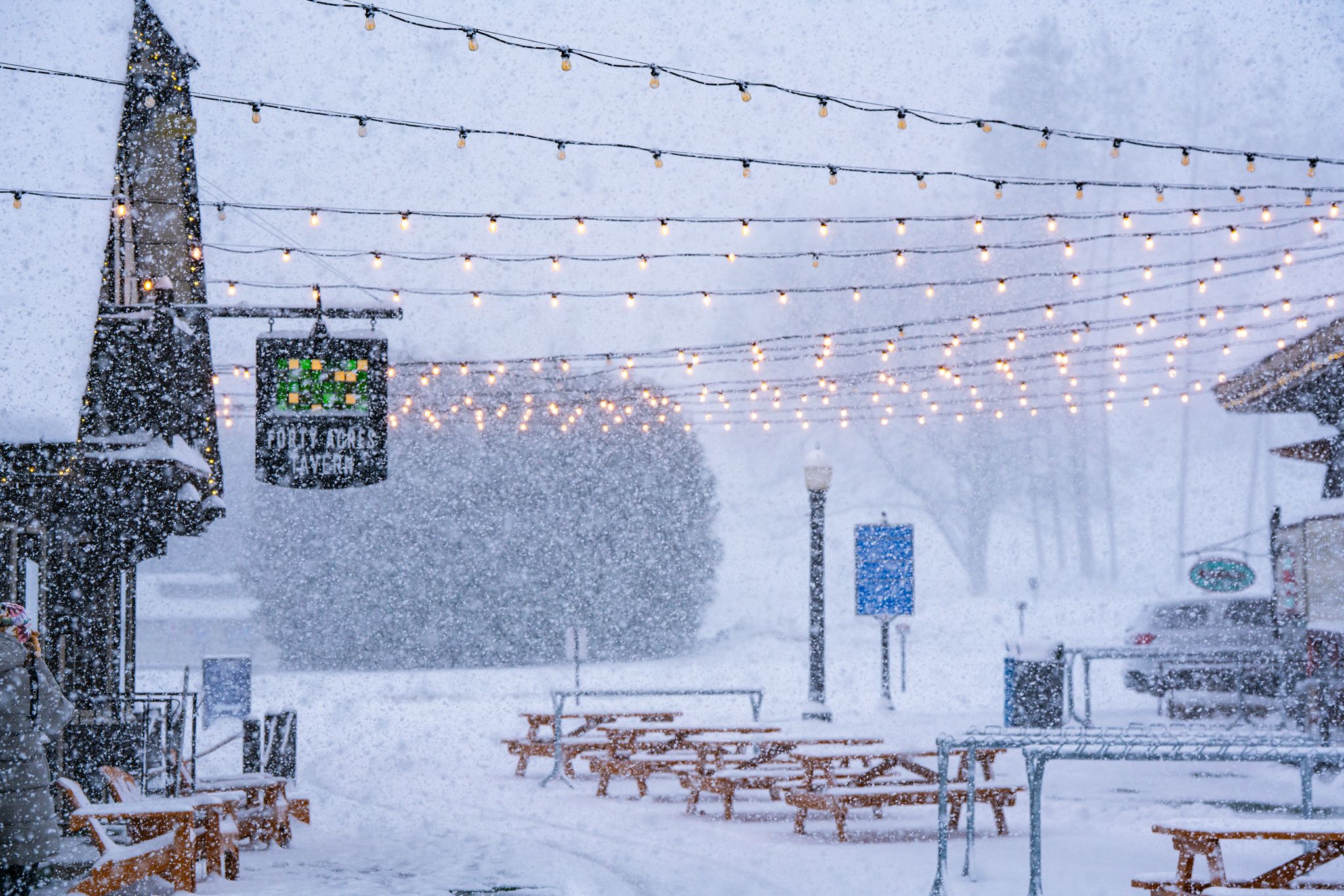 early season snowfall at boyne mountain
