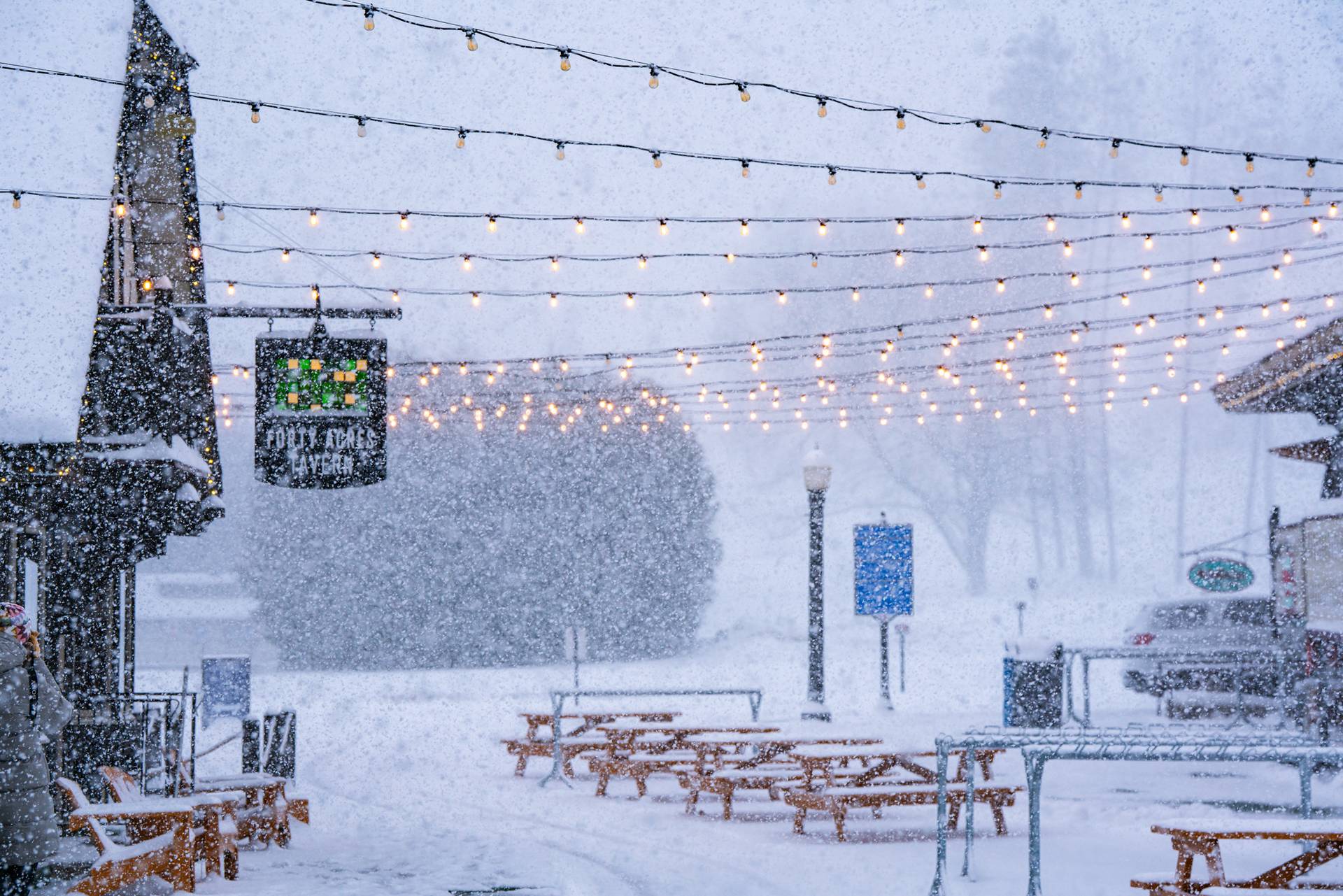 early season snowfall at boyne mountain