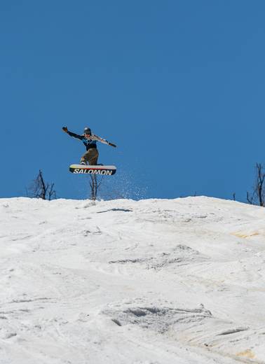 snowboarder mid air