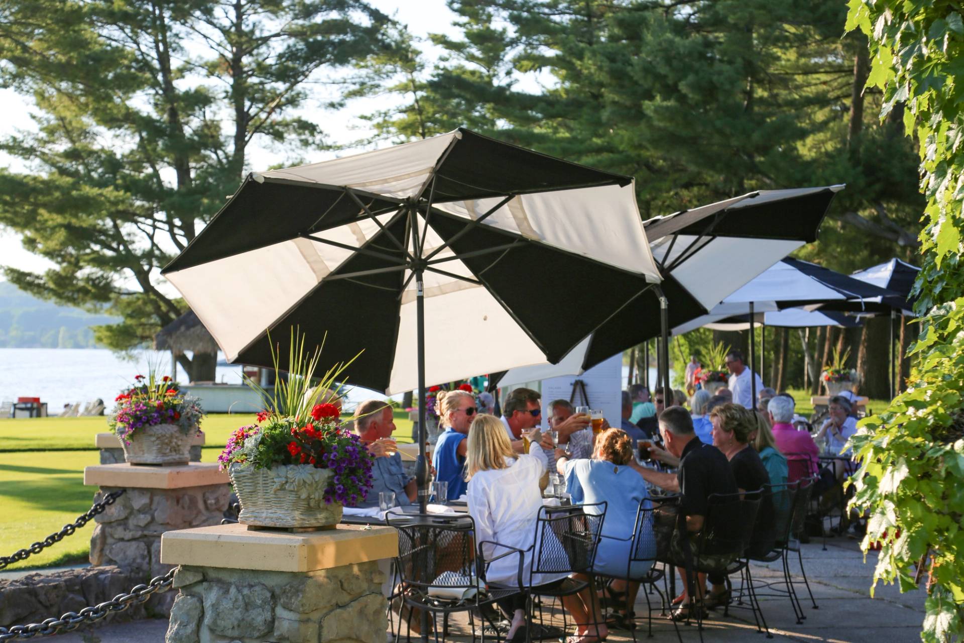 Patio at The Beach House restaurant.