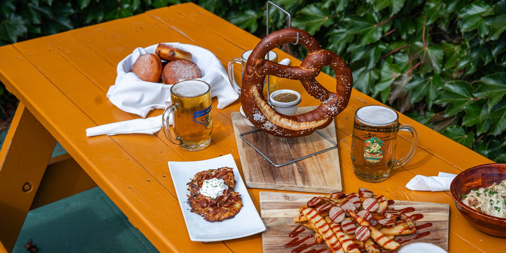 soft pretzel at Boyne Mountain