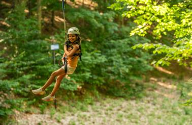 girl smiling on zipline tour