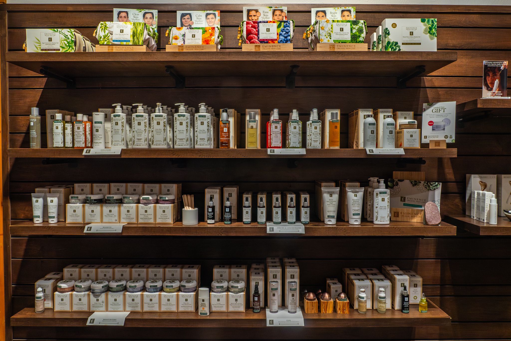 Eminence Organic Skincare display