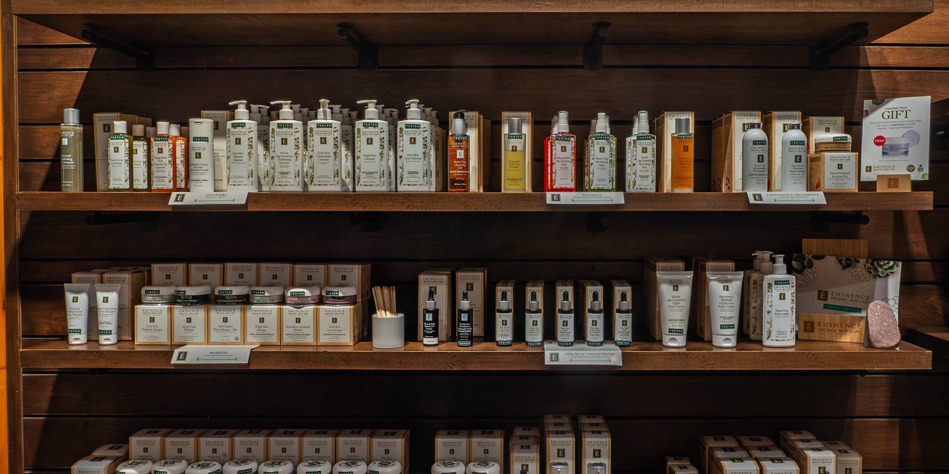Eminence Organic Skincare display