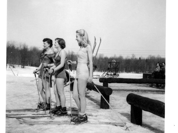Ladies at the Snowbunny Ball at Boyne Ski Club