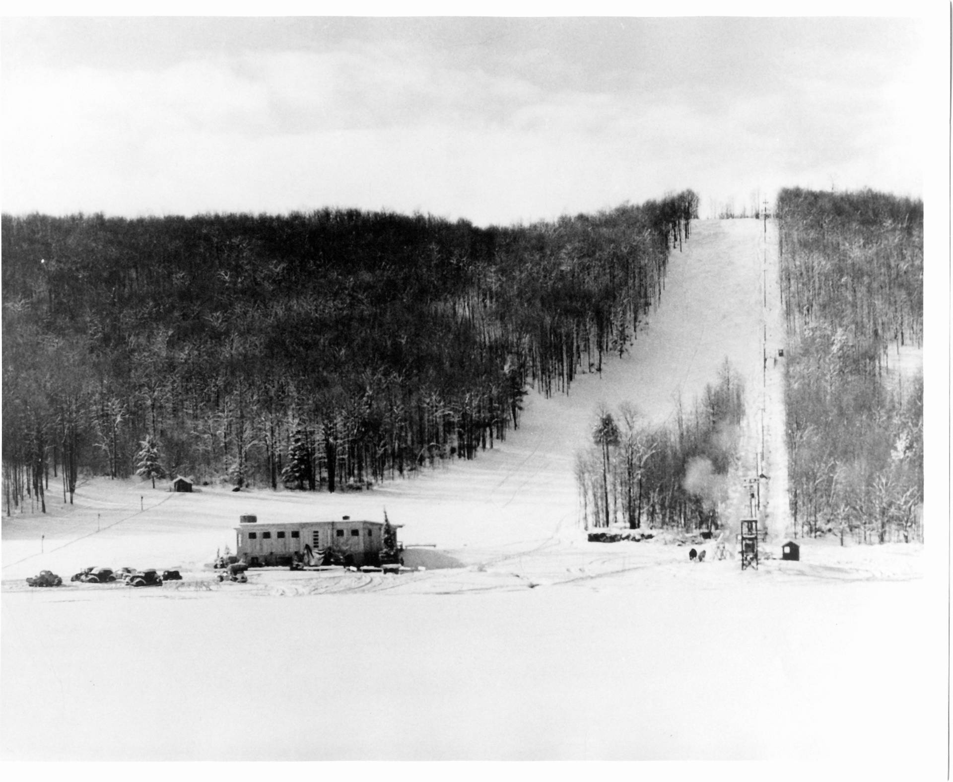 Early view of Boyne Mountain with just one ski hill.