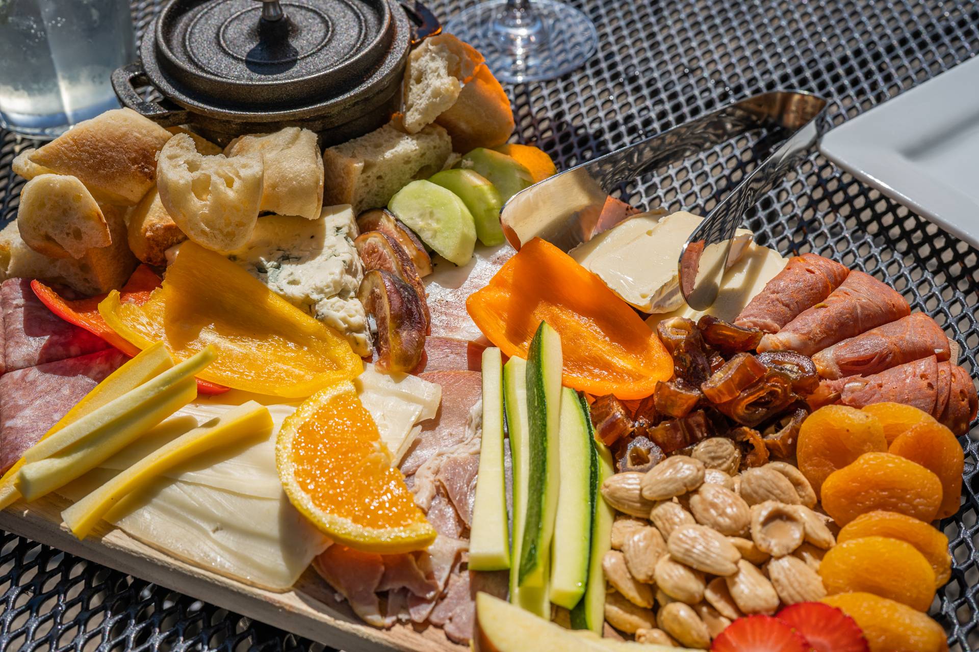 Charcuterie board at the beach house