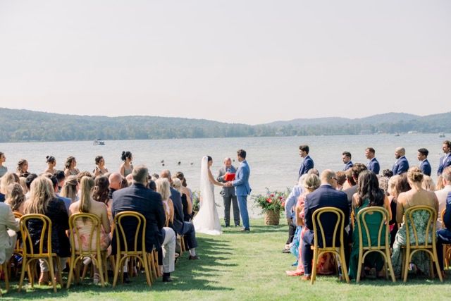 wedding ceremony at deer lake