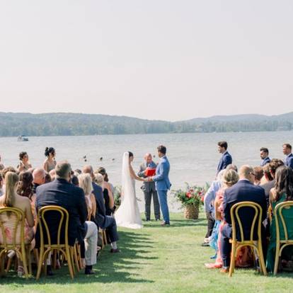 wedding ceremony at deer lake