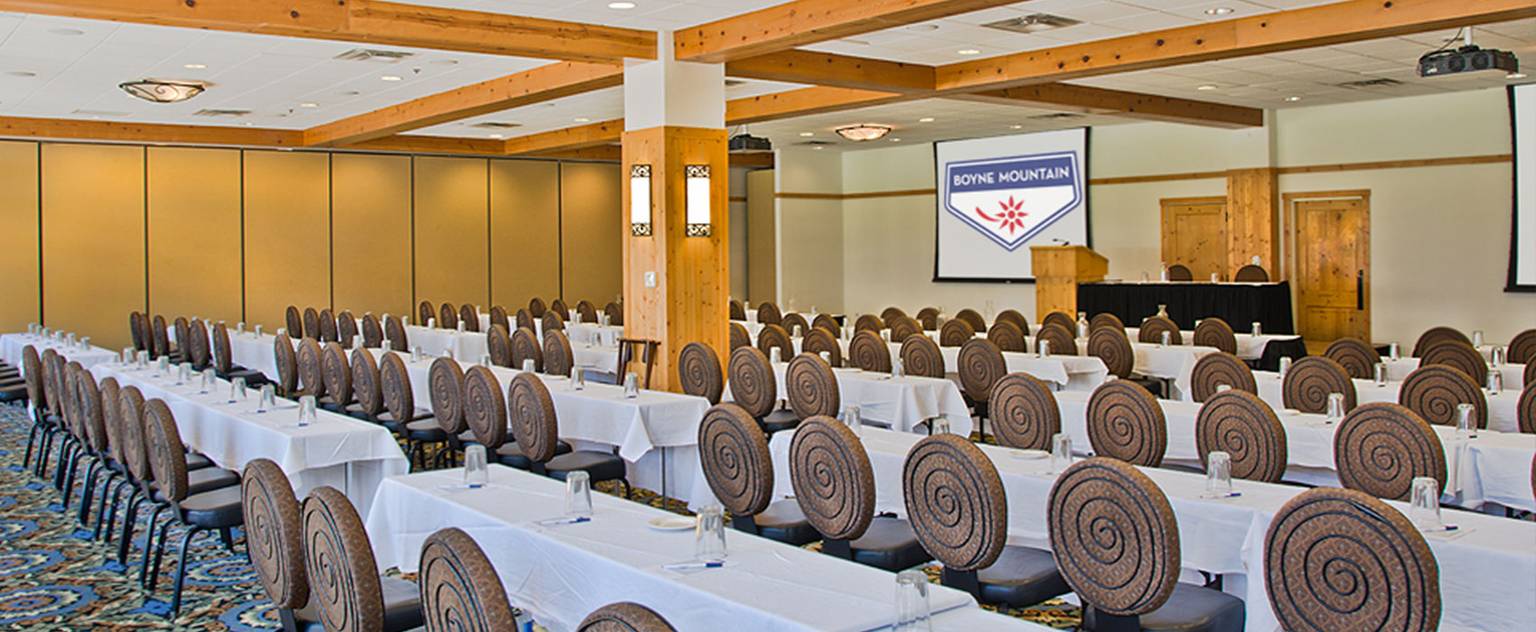 Classroom-style seating in Vienna Ballroom